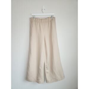 Ann Taylor Crop Wide Leg Linen Pants